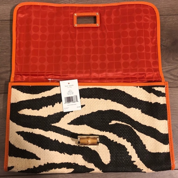 SOLD Kate Spade La Playe de Zebra Clutch - Picture 3 of 10